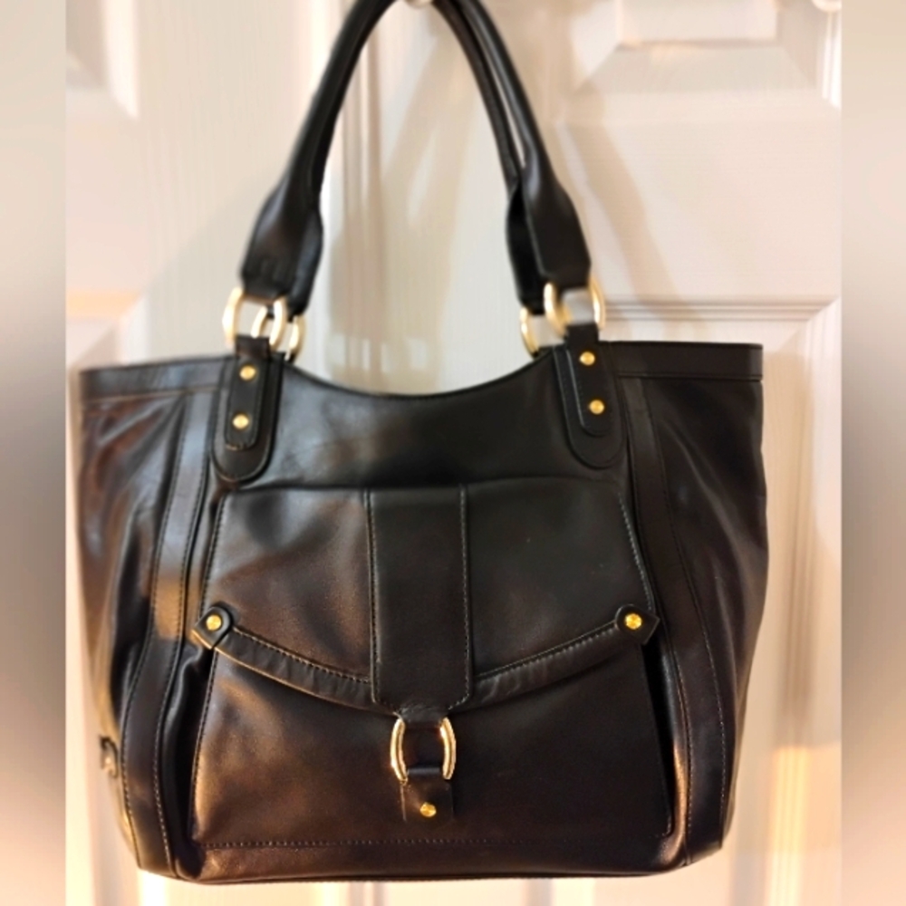 Cole Haan black leather purse